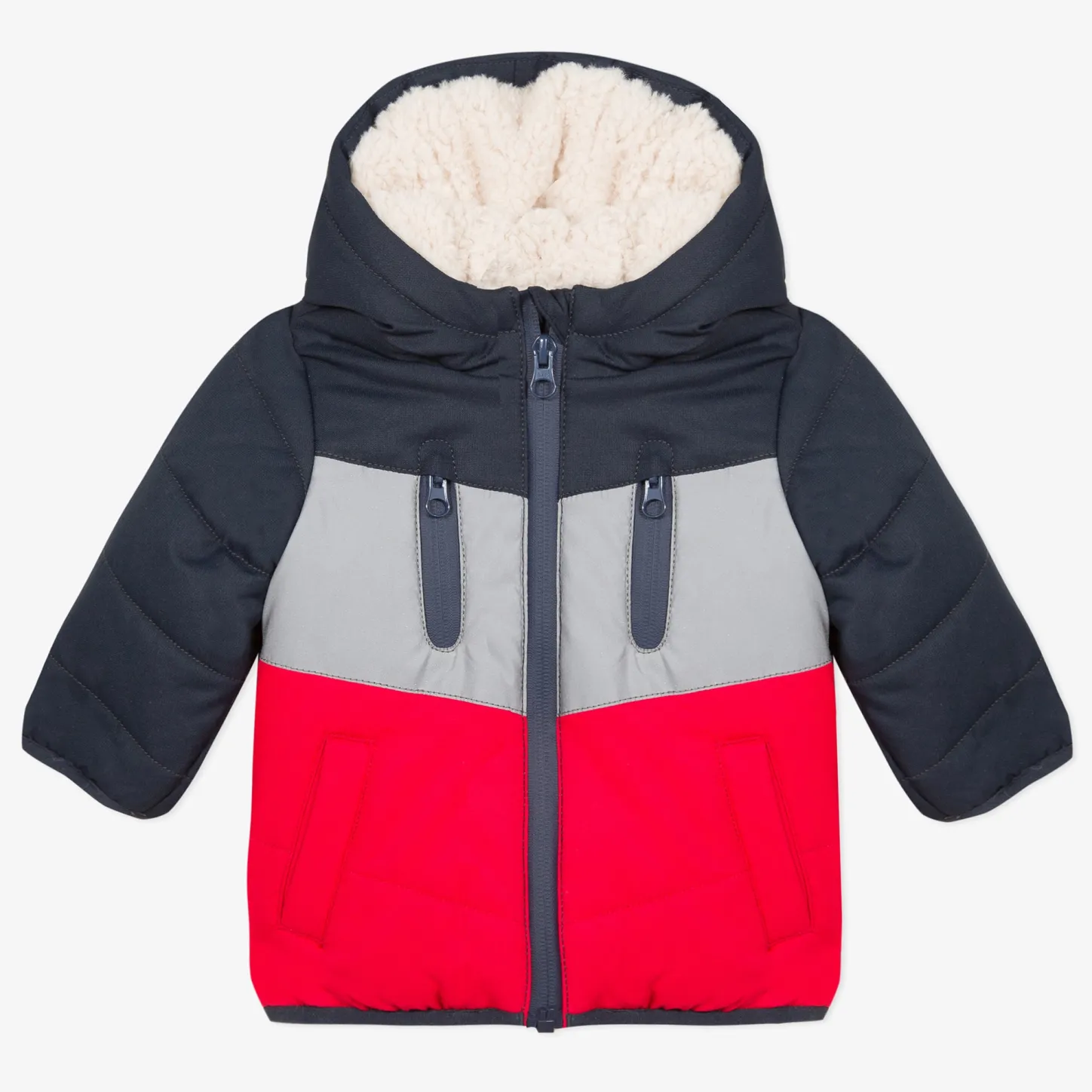 Hot Baby Boy Coated Color Block Bomber Jacket Child Outerwear