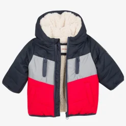 Hot Baby Boy Coated Color Block Bomber Jacket Child Outerwear