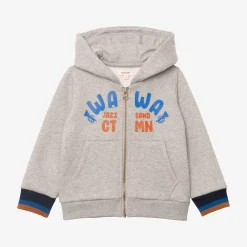 Clearance Baby Boy Grey Zip Hoodie Child Cardigans & Sweaters