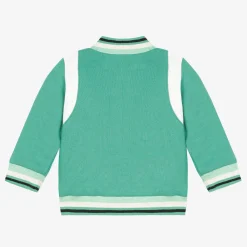 Sale Baby Boy Mint Blue Reversible Varsity Jacket Child Cardigans & Sweaters