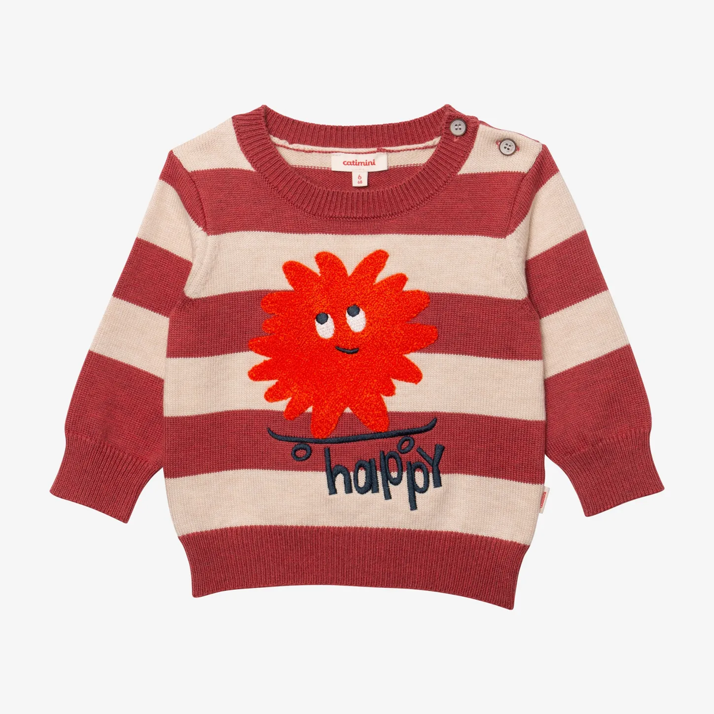 New Baby Boy Sweater With Graphic Stripes Child Cardigans & Sweaters
