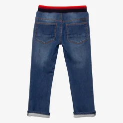 Clearance Baby Boys' Blue Striped Pull-On Jeans Child Pants, Shorts & Overalls