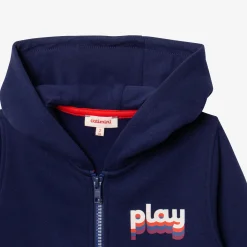 Fashion Baby Boys' Navy Blue Zip Hoodie Child Cardigans & Sweaters