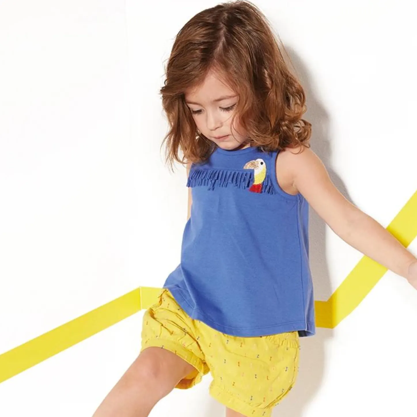 New Baby Girl Blue Fringe T-Shirt Child T-Shirts & Tops