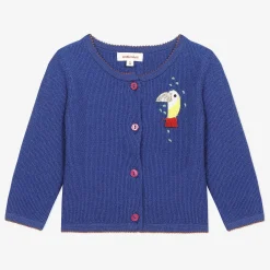 Discount Baby Girl Blue Toucan Cardigan Child Cardigans & Sweaters