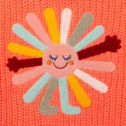 Best Baby Girl Boucle Sun Knit Sweater Child Cardigans & Sweaters