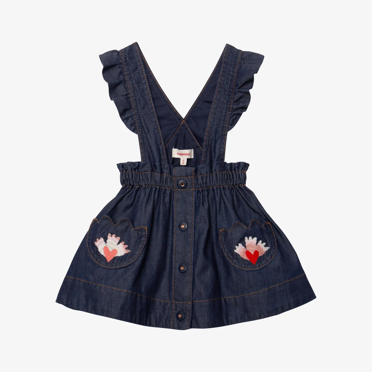 New Baby Girl Denim Skirt With Straps Child Dresses