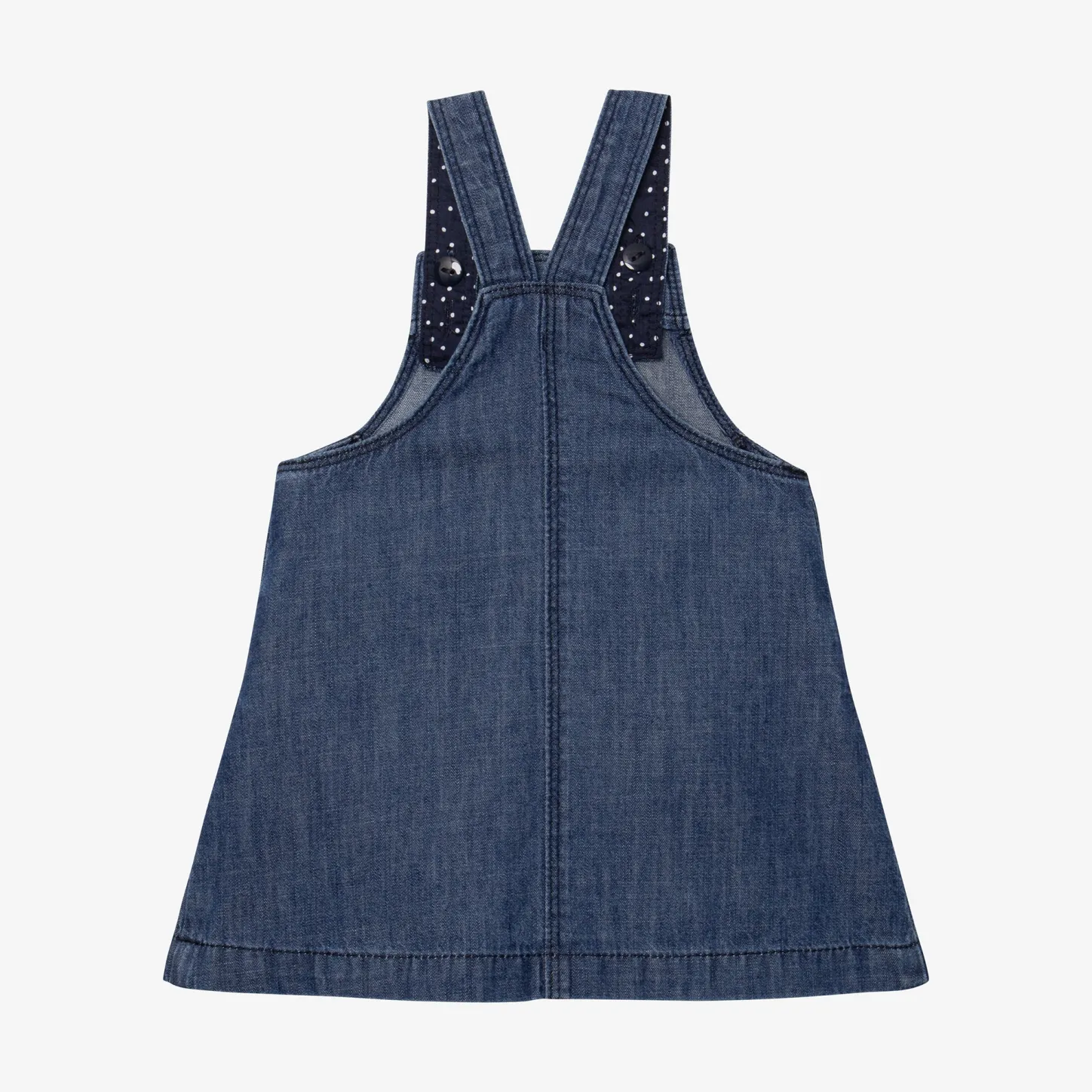 Online Baby Girl Embroidered Denim Bib Dress Child Dresses