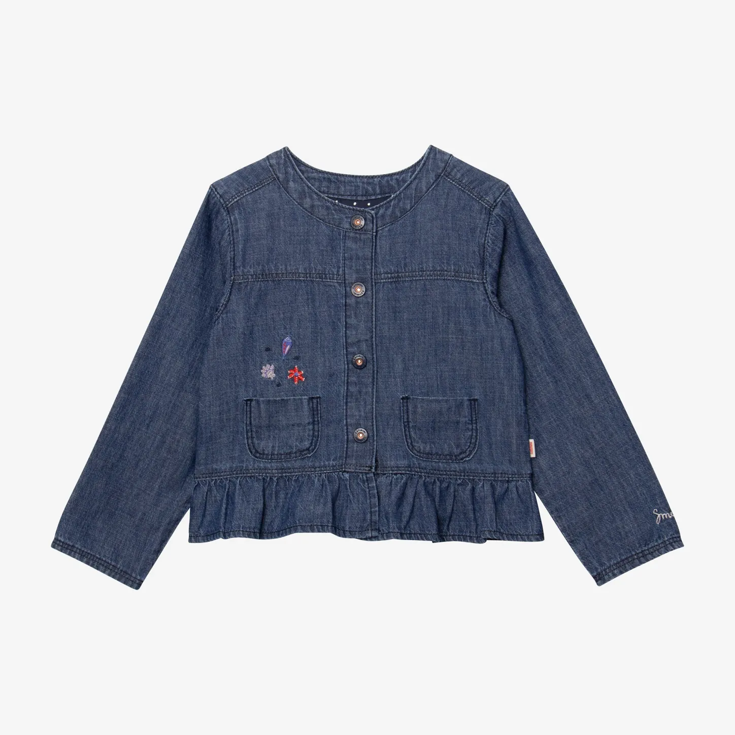 Best Baby Girl Embroidered Jean Jacket Child Cardigans & Sweaters