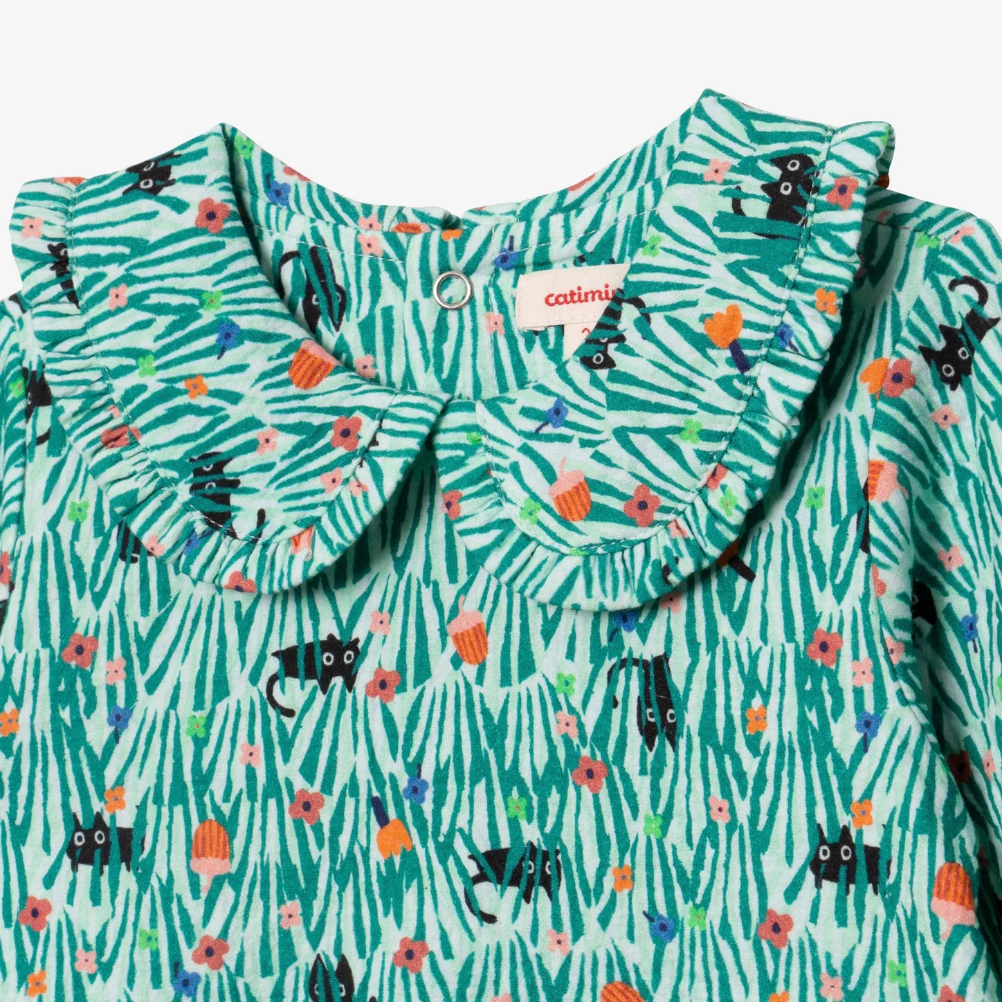 Hot Baby Girl Floral Green Blouse Child T-Shirts & Tops