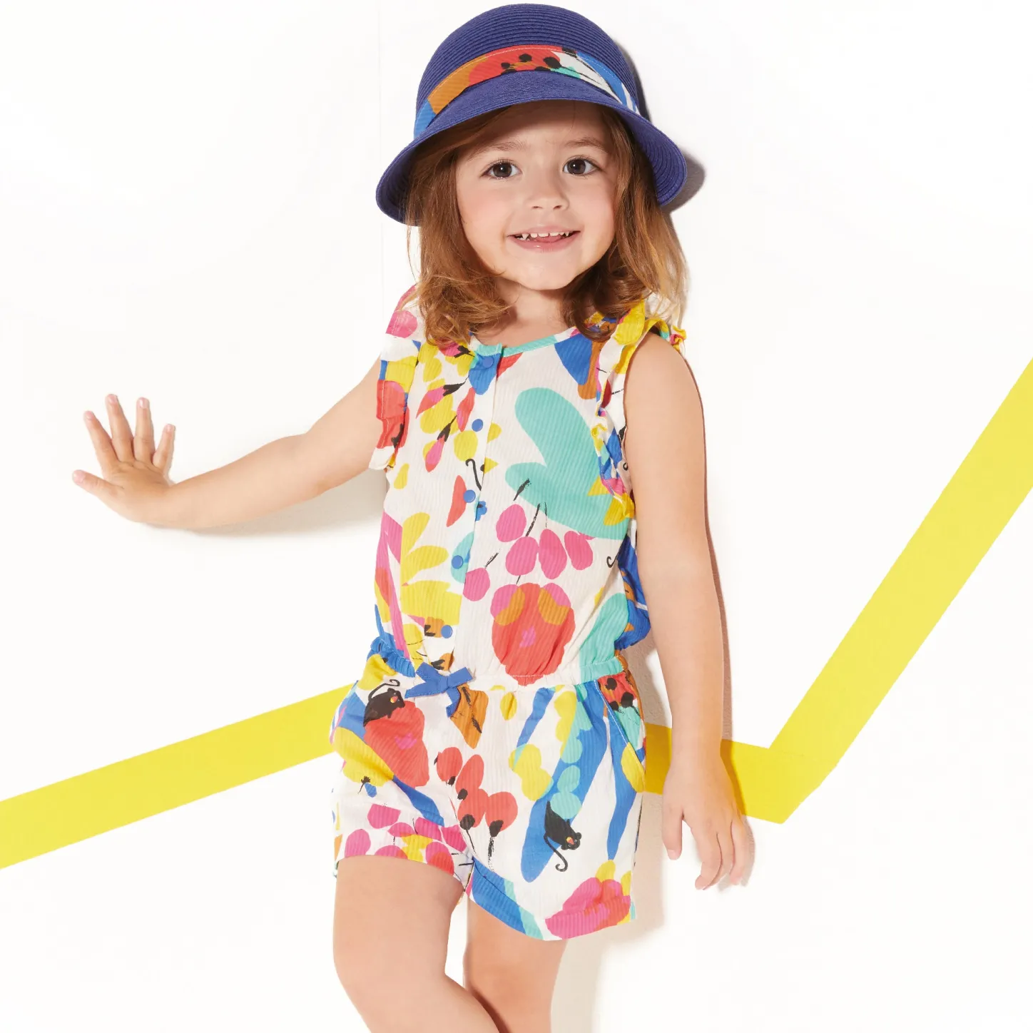 Online Baby Girl Floral Sleeveless Romper Child Pants, Shorts & Leggings