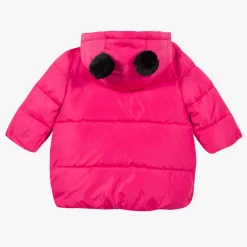 Hot Baby Girl Fuchsia Pink Hooded Puffer Jacket Child Outerwear