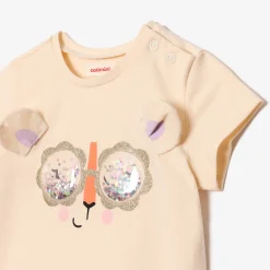 Sale Baby Girl Light Yellow Glasses T-Shirt Child T-Shirts & Tops