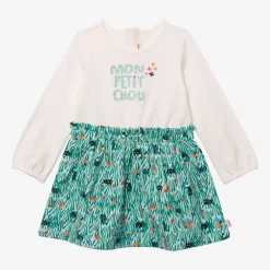 Sale Baby Girl Long Sleeve Green Dress Child Dresses