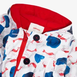 Online Baby Girl Marine Printed Rubberized Rain Jacket Child Outerwear