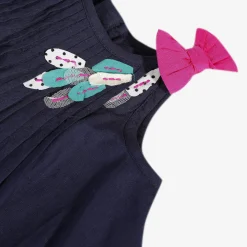 Online Baby Girl Navy Blue Sundress With Bow Child Dresses