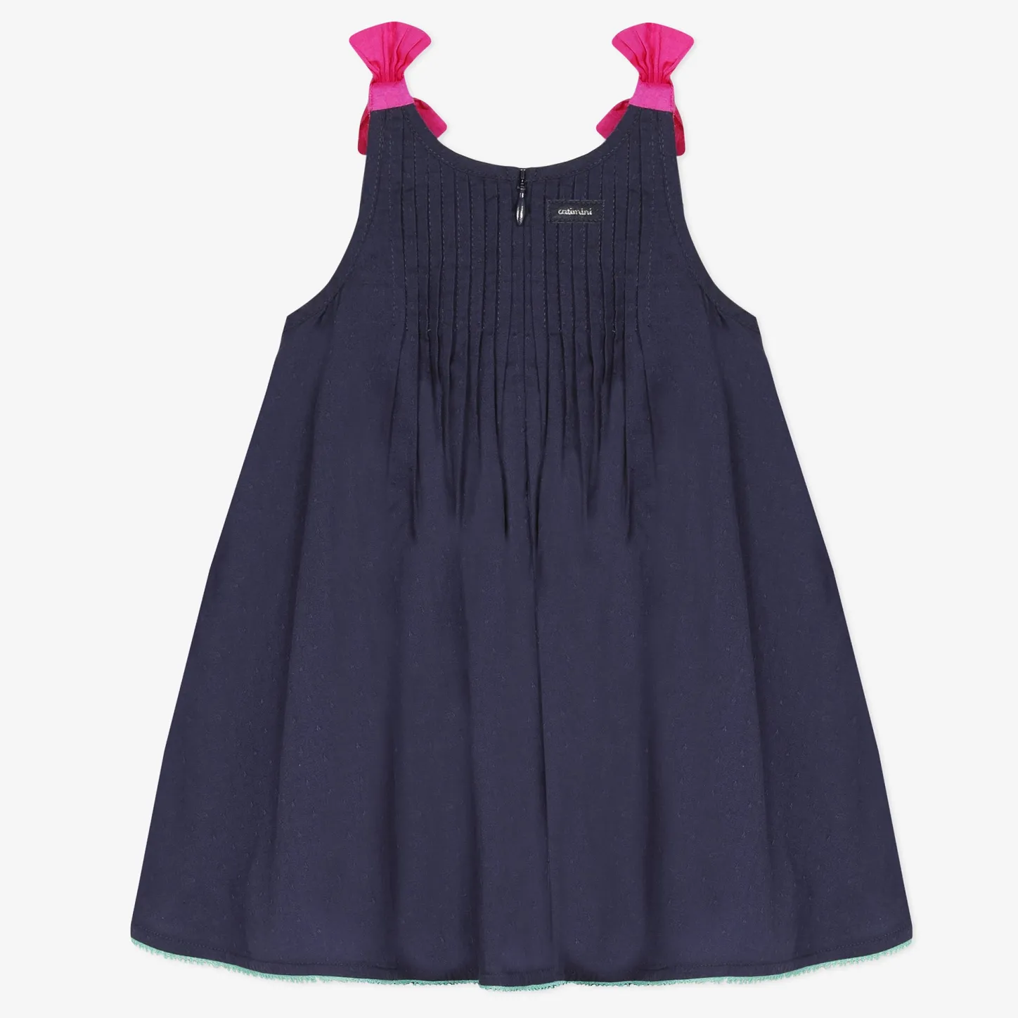 Online Baby Girl Navy Blue Sundress With Bow Child Dresses