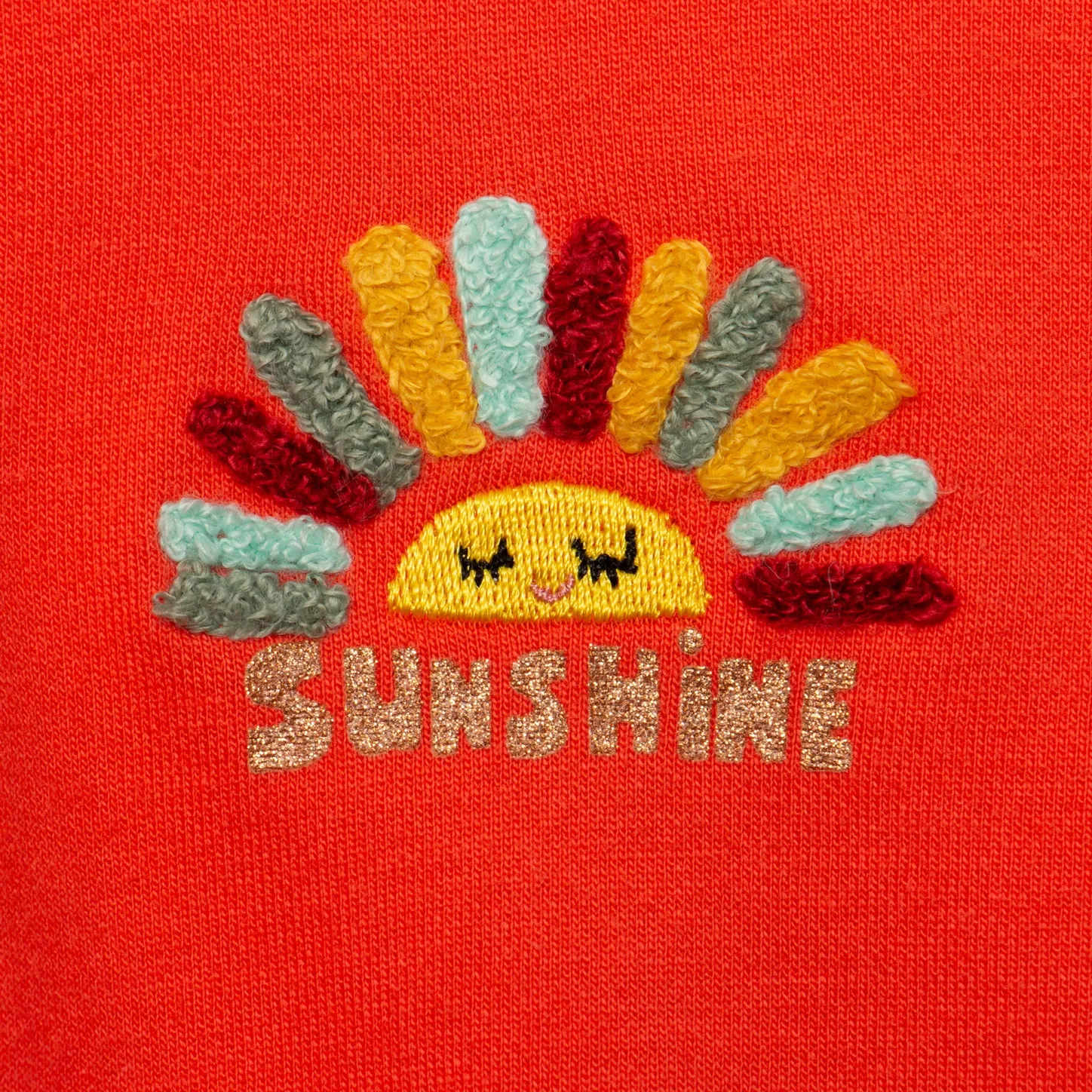 Fashion Baby Girl Orange Dual Fabric Top Child Cardigans & Sweaters
