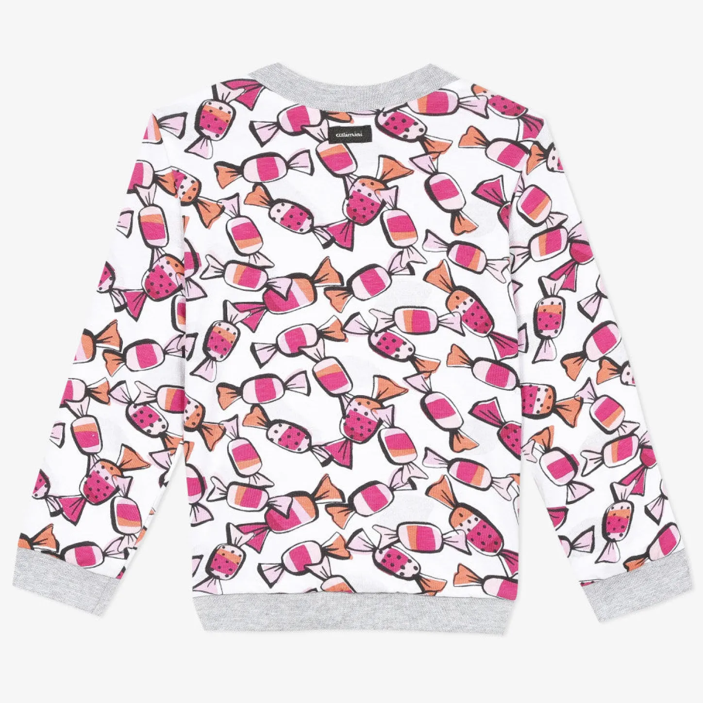 Discount Baby Girl Pink Candy Print Sweatshirt Child Cardigans & Sweaters