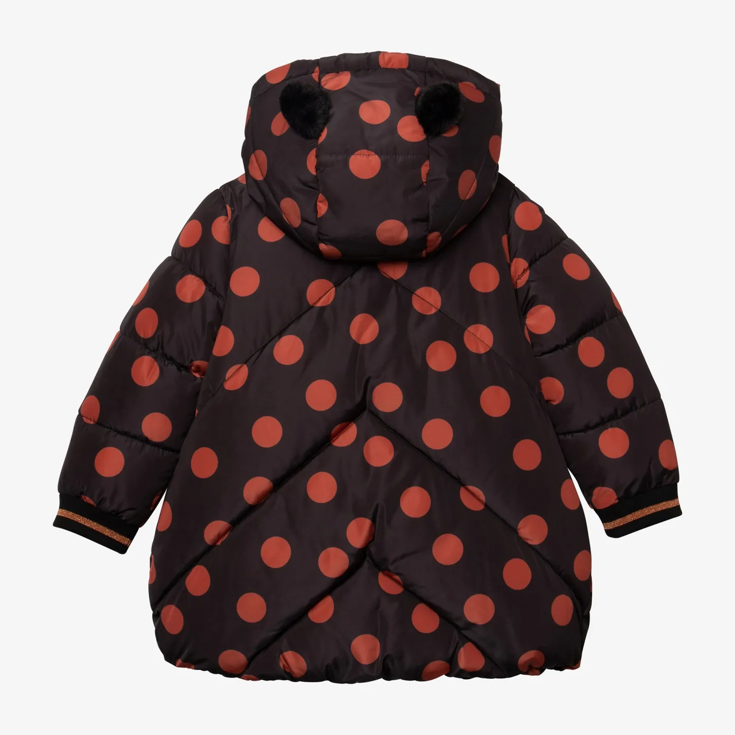 Sale Baby Girl Polka Dot Parka Child Outerwear