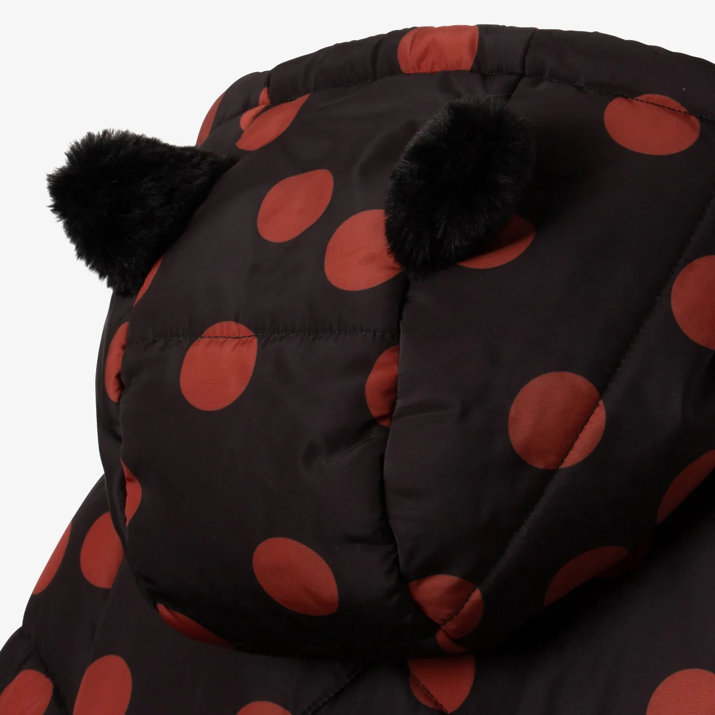 Sale Baby Girl Polka Dot Parka Child Outerwear