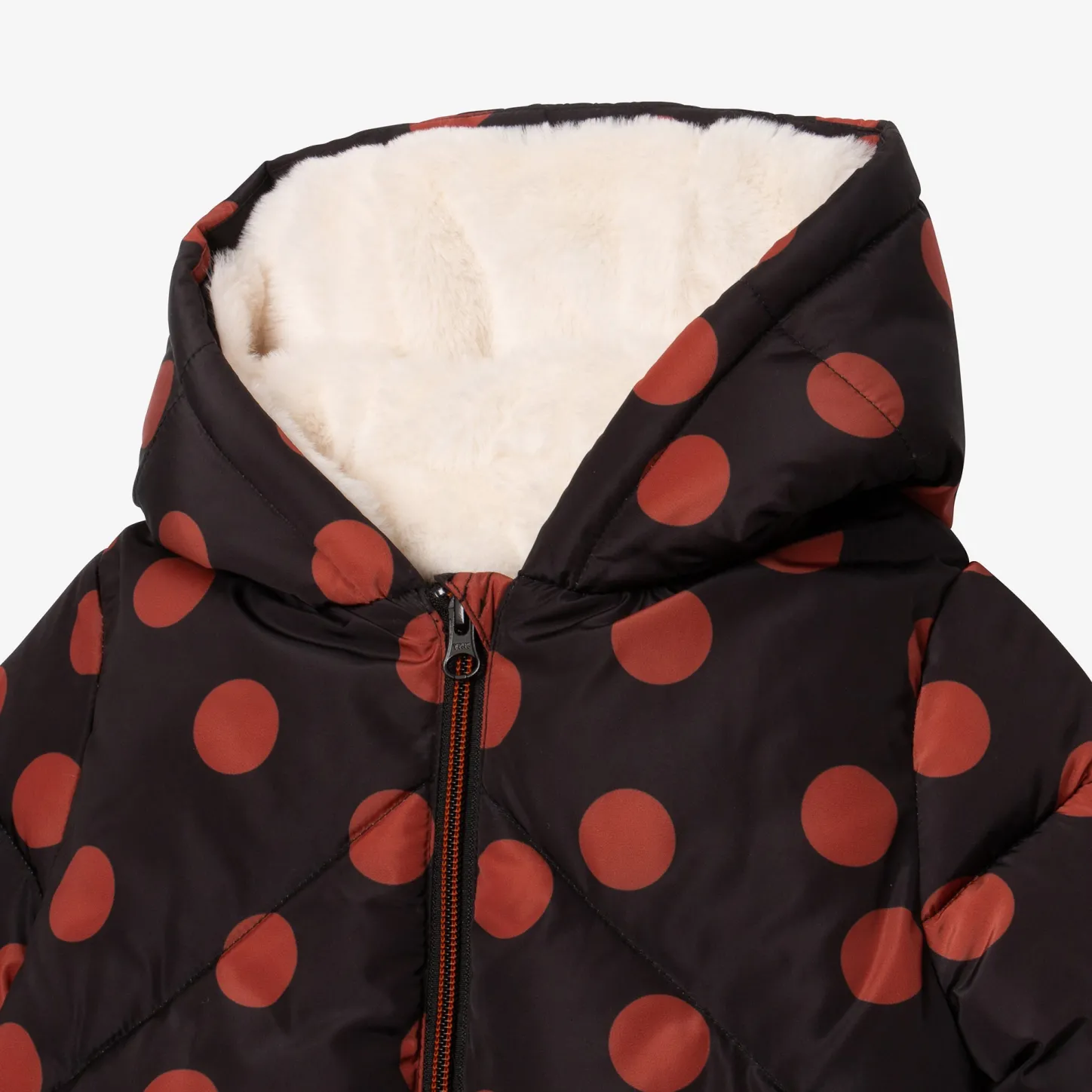 Sale Baby Girl Polka Dot Parka Child Outerwear