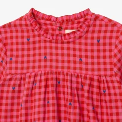 Fashion Baby Girl Red Check Blouse Child T-Shirts & Tops