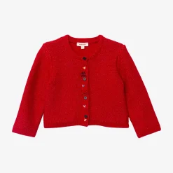 Best Baby Girl Red Lurex Cardigan Child Cardigans & Sweaters