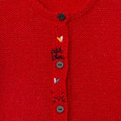 Best Baby Girl Red Lurex Cardigan Child Cardigans & Sweaters