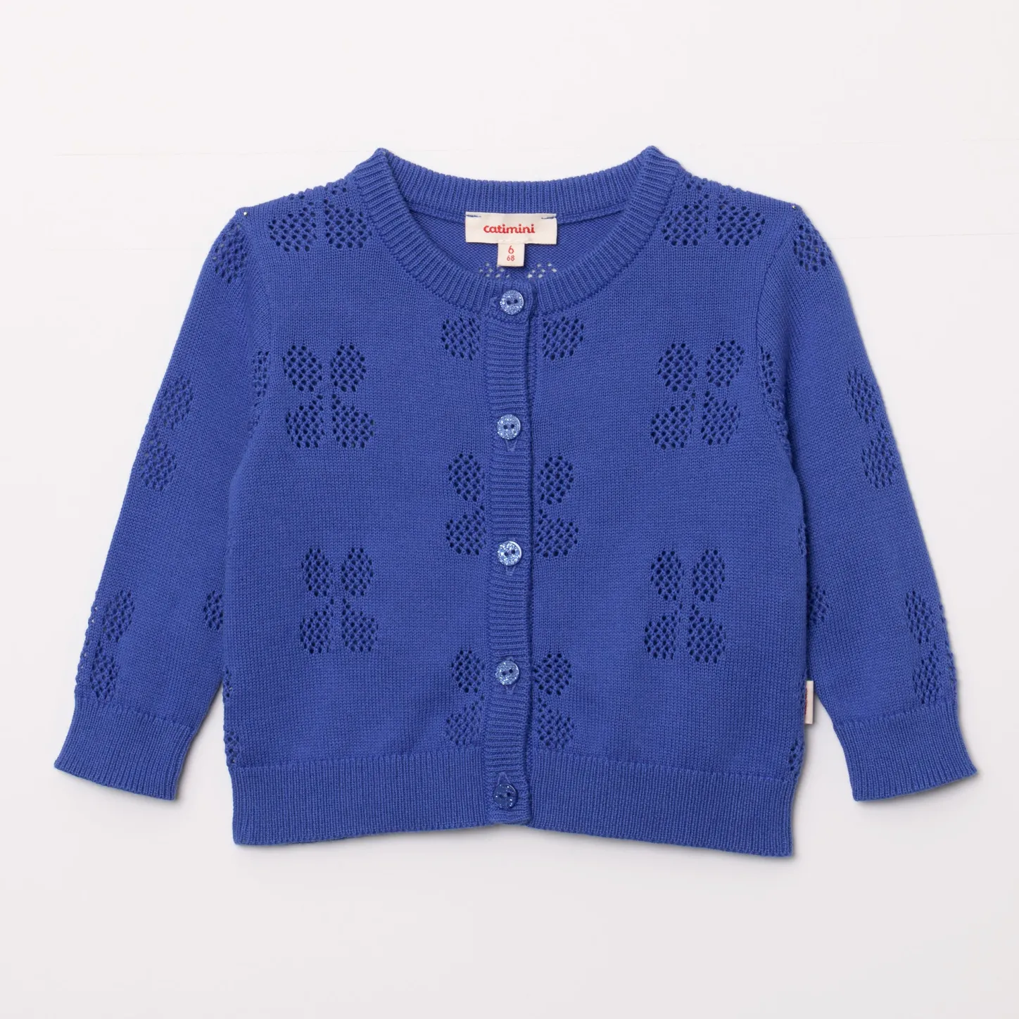 Outlet Baby Girl's Blue Openwork Cardigan Child Cardigans & Sweaters