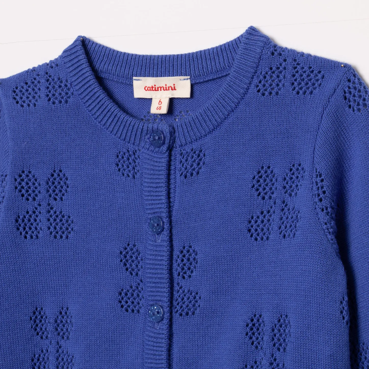 Outlet Baby Girl's Blue Openwork Cardigan Child Cardigans & Sweaters