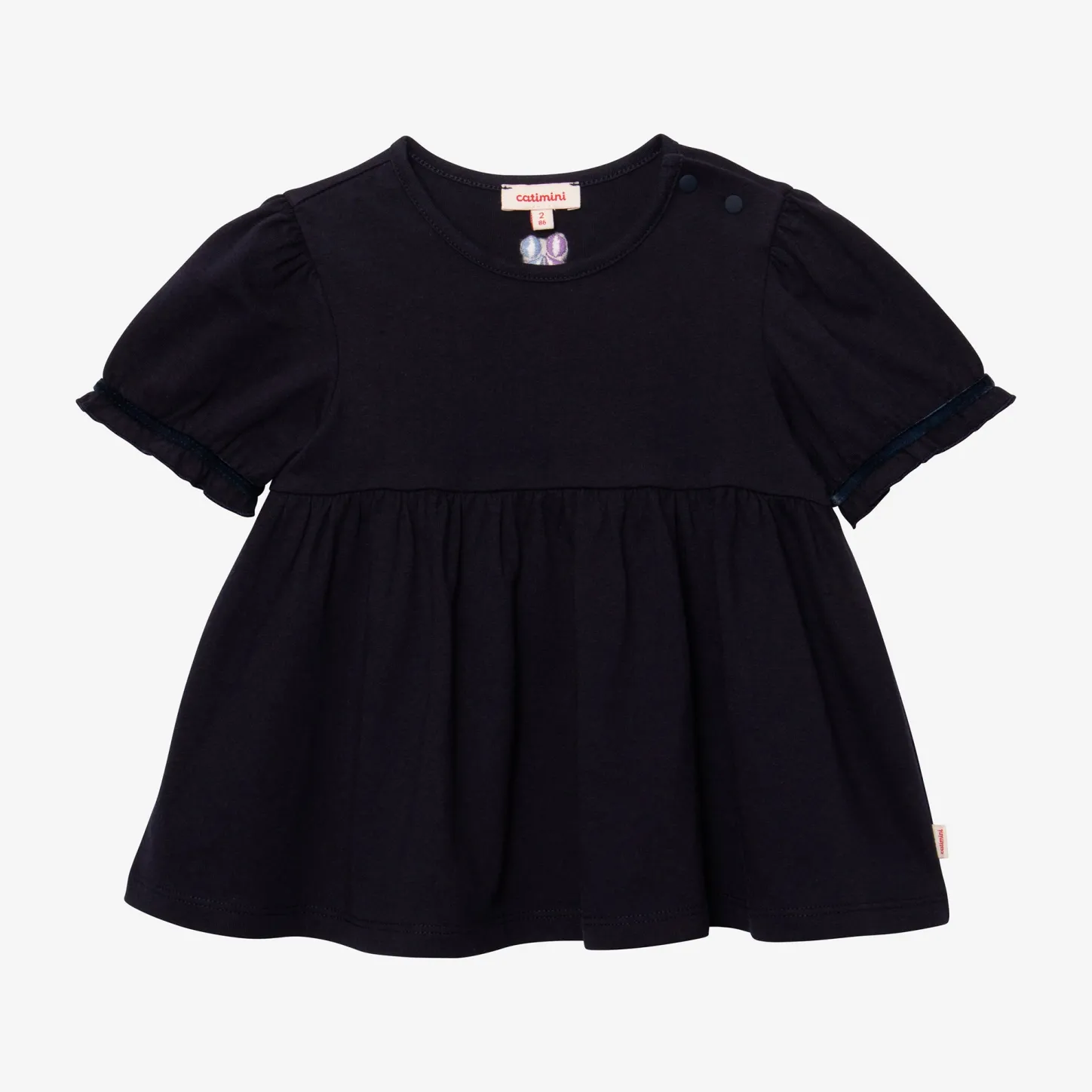 Best Baby Girl's Blue Puff-Sleeve T-Shirt Child T-Shirts & Tops