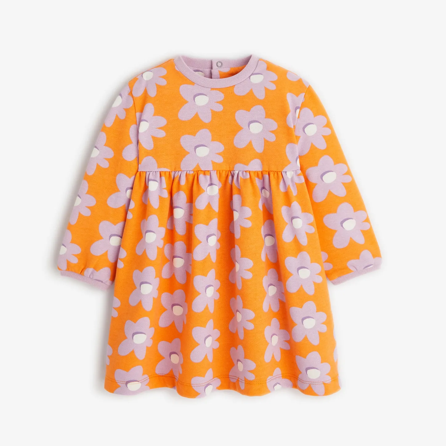 Best Baby Girls' Coral Long Sleeve Dress Child Dresses