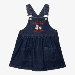 Best Baby Girls' Dark Blue Apron Dress Child Dresses