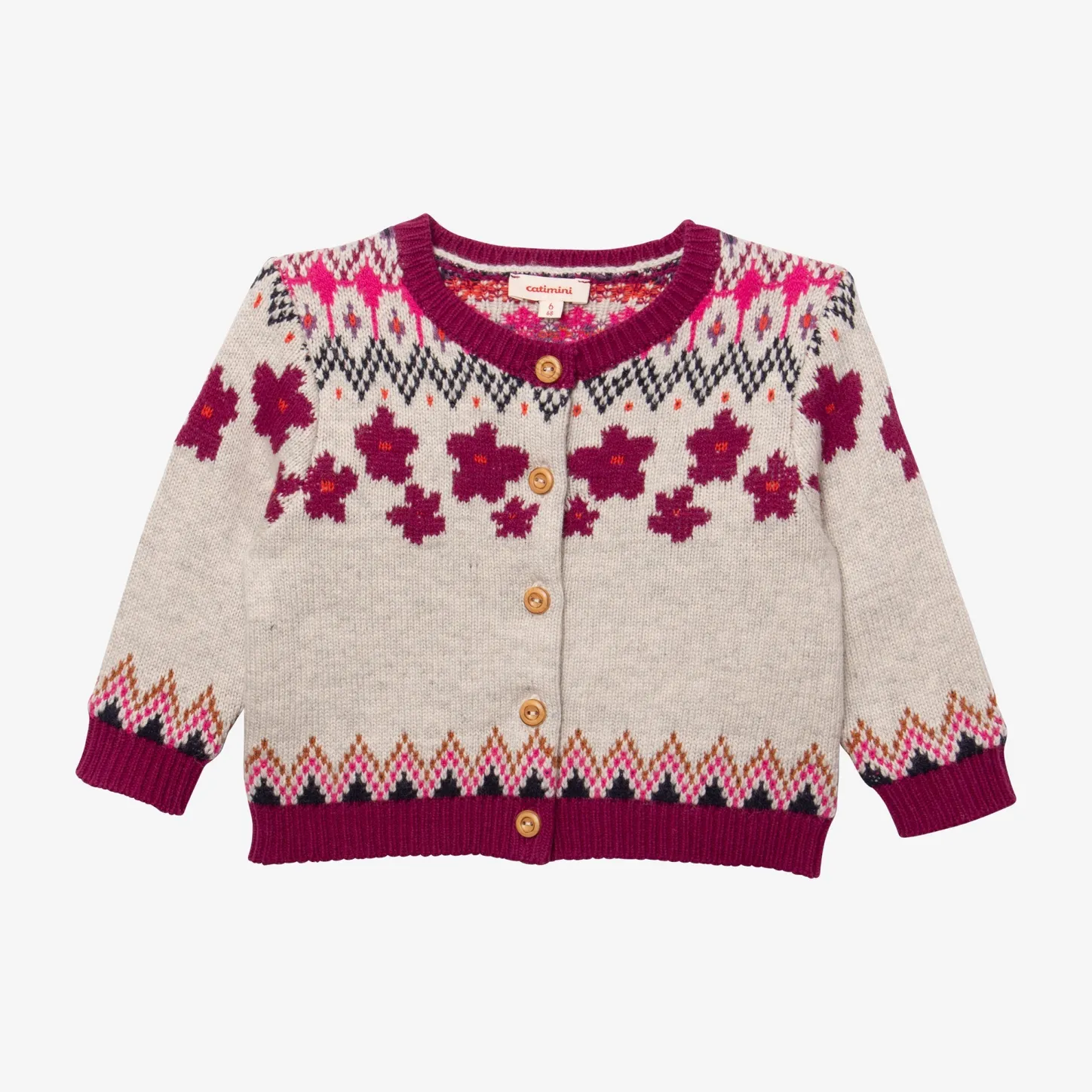 New Baby Girls' Heather Grey Cardigan Child Cardigans & Sweaters