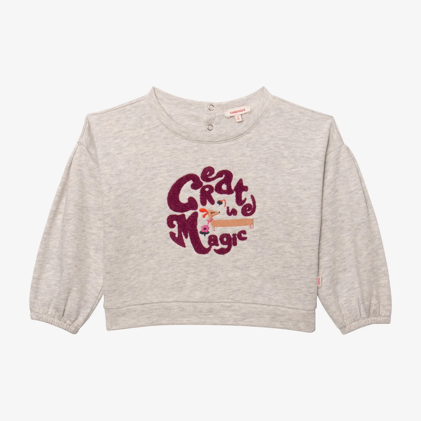 Outlet Baby Girls' Heather Grey Sweatshirt Child Cardigans & Sweaters