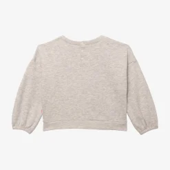 Outlet Baby Girls' Heather Grey Sweatshirt Child Cardigans & Sweaters