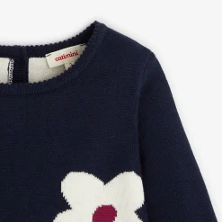 New Baby Girls' Navy Blue Long Sleeve Dress Child Dresses