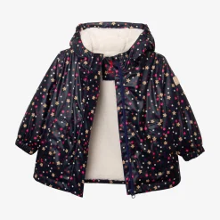 Hot Baby Girls' Navy Blue Raincoat Child Outerwear