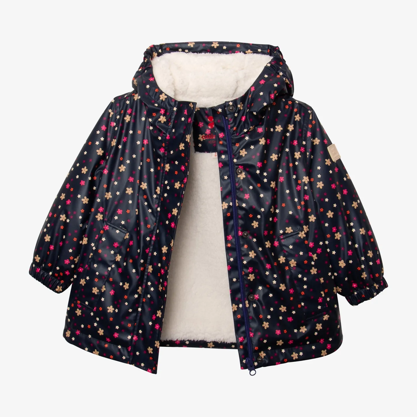 Hot Baby Girls' Navy Blue Raincoat Child Outerwear