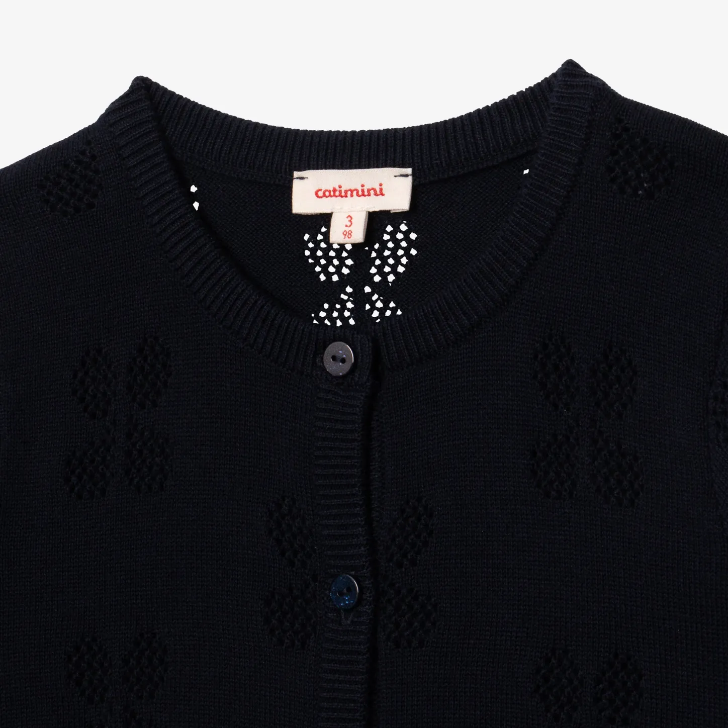 Outlet Baby Girl's Navy Openwork Cardigan Child Cardigans & Sweaters