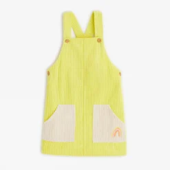 Fashion Baby Girls' Neon Yellow Apron Dress Child Dresses