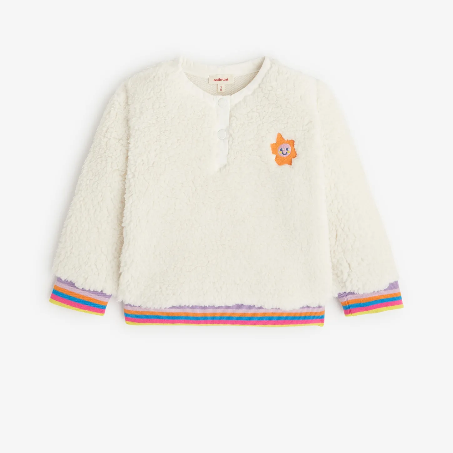 New Baby Girls' Off White Sweatshirt Child Cardigans & Sweaters