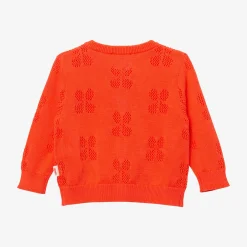 Fashion Baby Girl's Orange Openwork Cardigan Child Cardigans & Sweaters