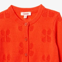 Fashion Baby Girl's Orange Openwork Cardigan Child Cardigans & Sweaters