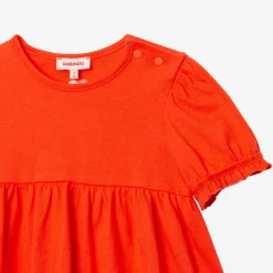 Hot Baby Girl's Orange Puff-Sleeve T-Shirt Child T-Shirts & Tops