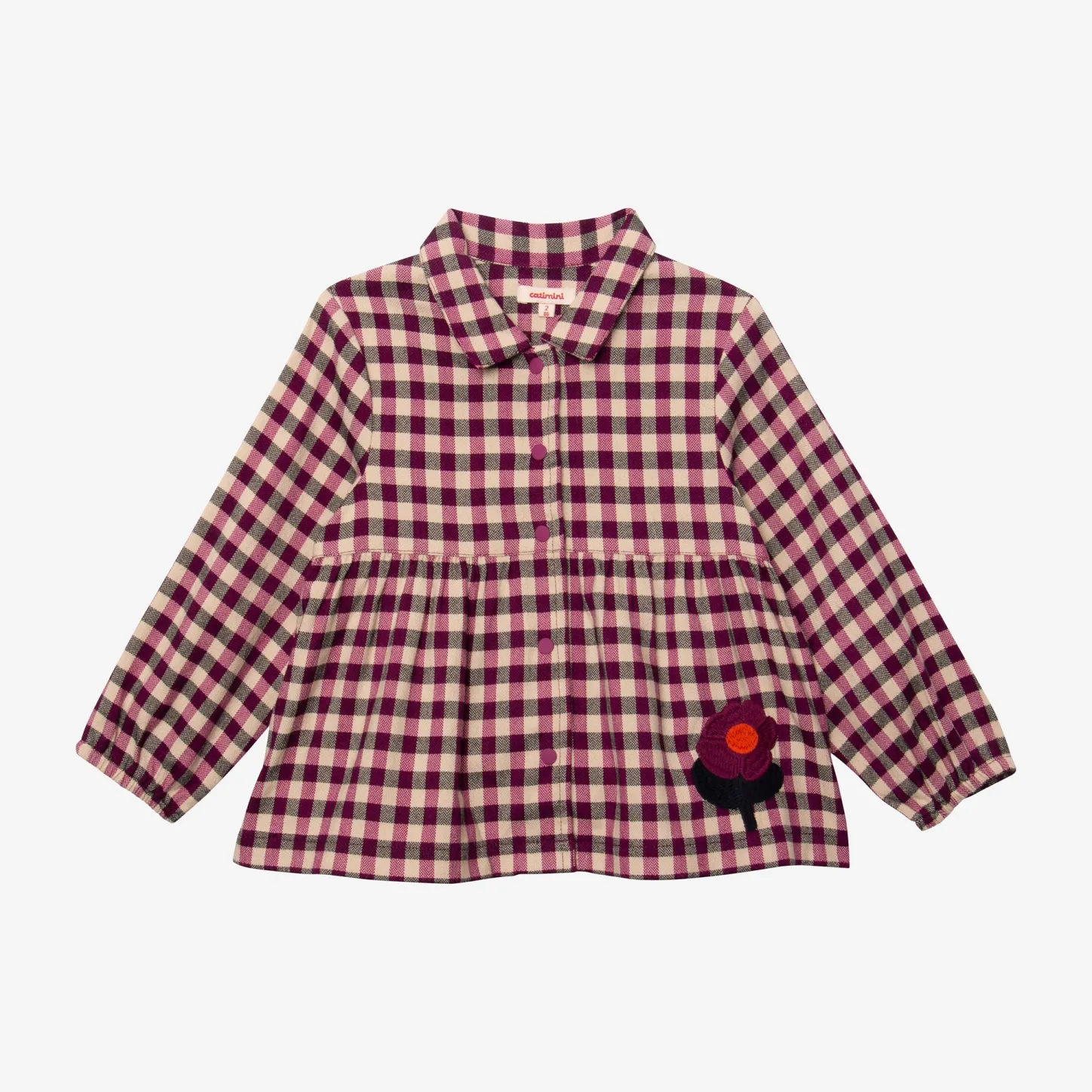 Online Baby Girls' Purple Gingham Blouse Child T-Shirts & Tops