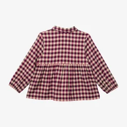 Online Baby Girls' Purple Gingham Blouse Child T-Shirts & Tops