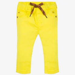 Hot Baby Yellow Stretch Twill Trousers Child Pants, Shorts & Overalls
