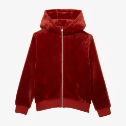 Discount Boy Burgundy Faux Fur Zip Hoodie Child Accessories